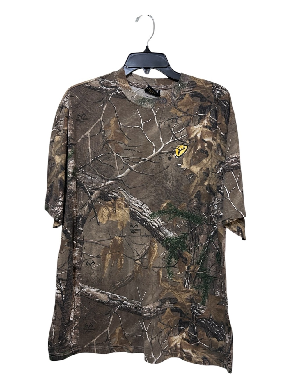 Scent Blocker Men L Realtree Xtra Camo T-Shirt Hunting Graphic Tee Short Sleeve